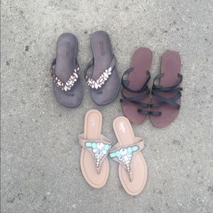 3 Pairs of sandals